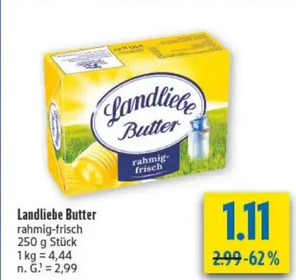Landliebe Butter