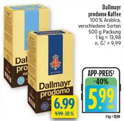 Dallmayr prodomo Kaffee