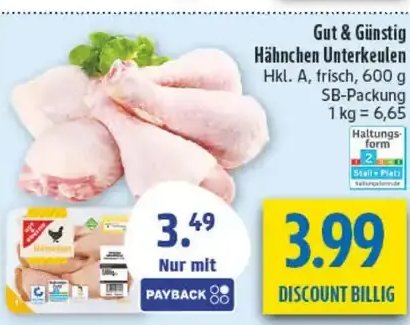 Gut & Günstig Hähnchen Unterkeulen