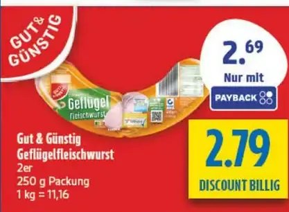 Gut & Günstig Geflügelfleischwurst
