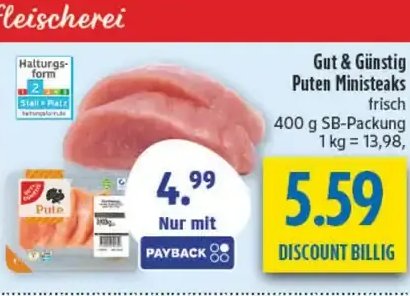 Gut & Günstig Puten Ministeaks