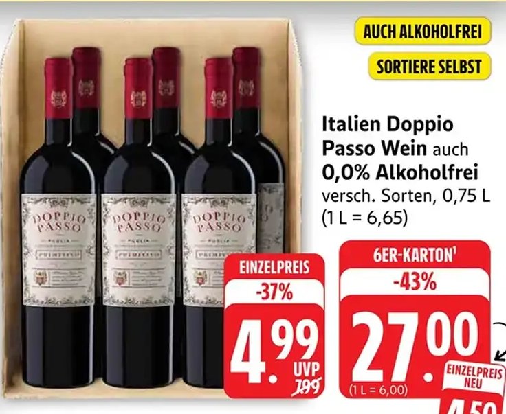 Italien Doppio Passo Wein