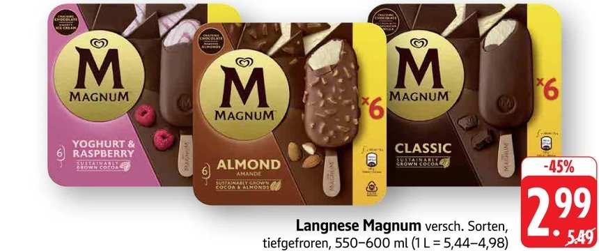 Langnese Magnum versch. Sorten