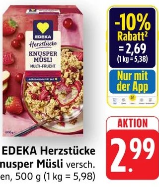 EDEKA Herzstücke Knusper Müsli versch. Sorten