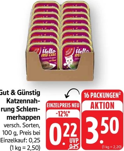 Gut & Günstig Katzenannahmerung Schlemmerhappen