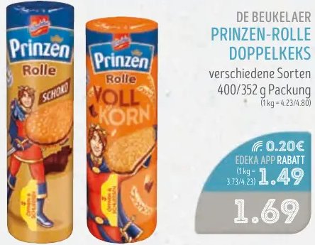 DE BEUKELAER PRINZEN-ROLLE DOPPELKEKS