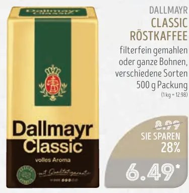 DALLMAYR CLASSIC RÖSTKAFFEE