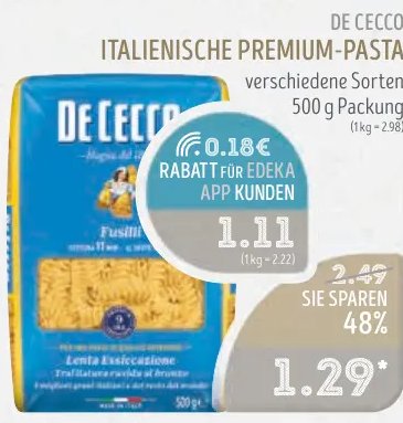 DE CECCO ITALIENISCHE PREMIUM-PASTA