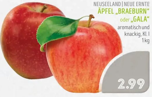 ÄPFEL „BRAEBURN“ oder „GALA“
