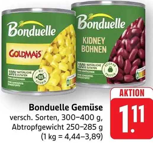 Bonduelle Gemüse versch. Sorten