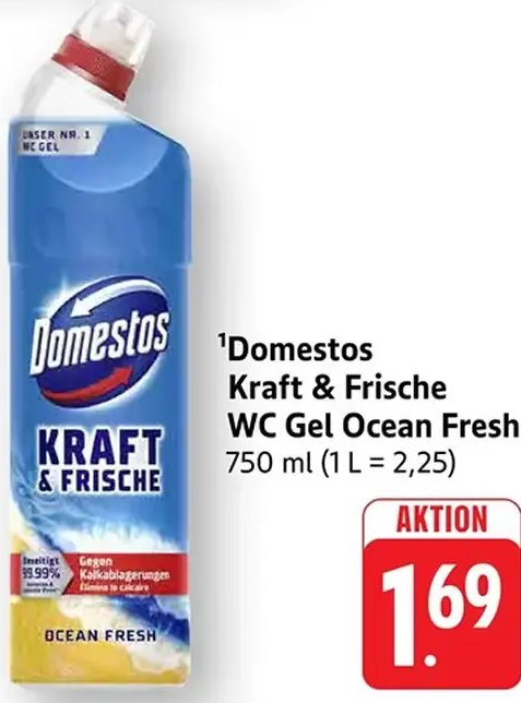 Domestos Kraft & Frische WC Gel Ocean Fresh