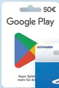 Google Play Guthabenkarte