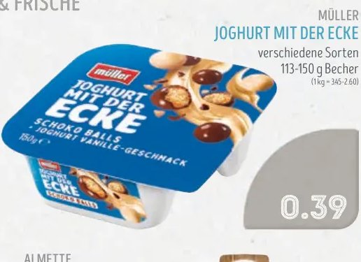 MÜLLER JOGHURT MIT DER ECKE