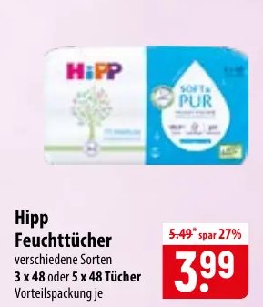 Hipp Feuchttücher