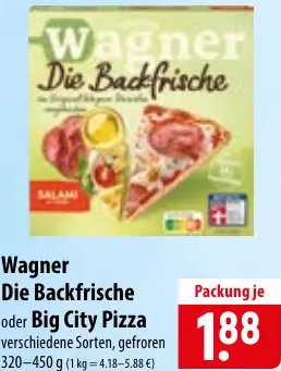Wagner Die Backfrische oder Big City Pizza