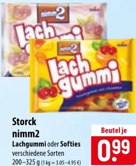 Storck nimm2 Lachgummi oder Softies