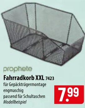 prophete Fahrradkorb XXL
