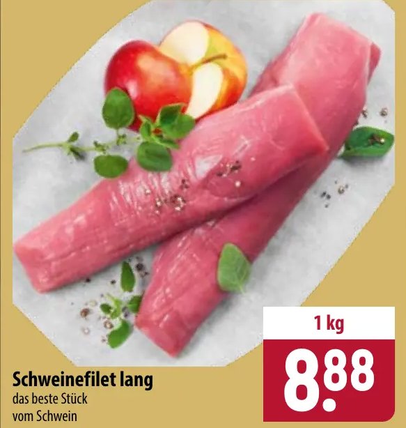 Schweinefilet lang