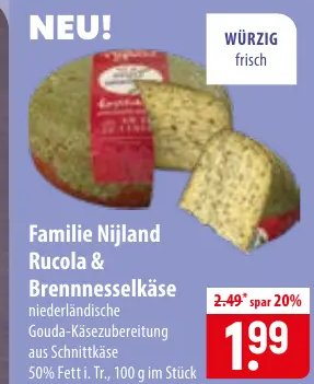 Familie Nijland Rucola & Brennnesselkäse