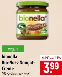 bionella Bio-Nuss-Nougat-Creme