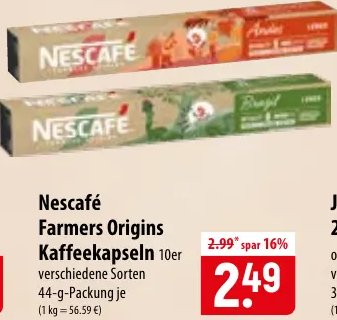 Nescafé Farmers Origins Kaffeekapseln