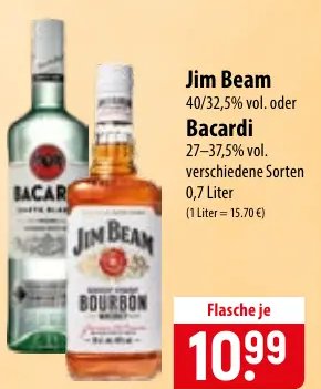 Jim Beam oder Bacardi