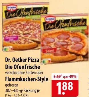 Dr. Oetker Pizza Die Ofenfrische