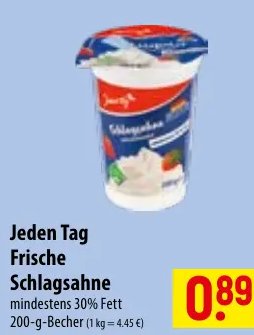 Frische Schlagsahne