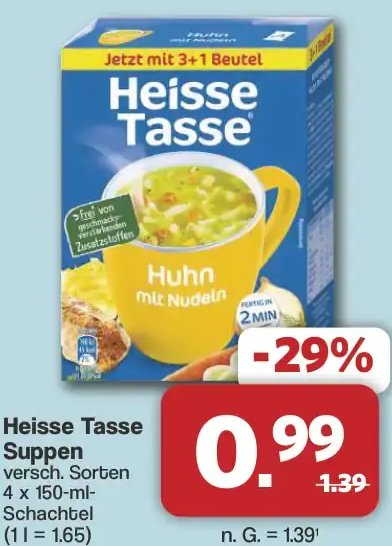 Heisse Tasse Suppen
