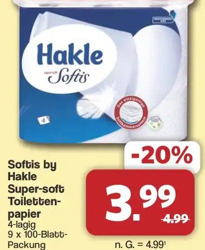 Softis by Hakle Super-soft Toilettenpapier