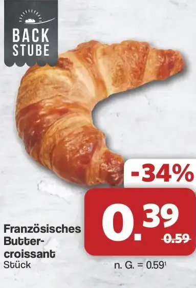 Französisches Butter-croissant