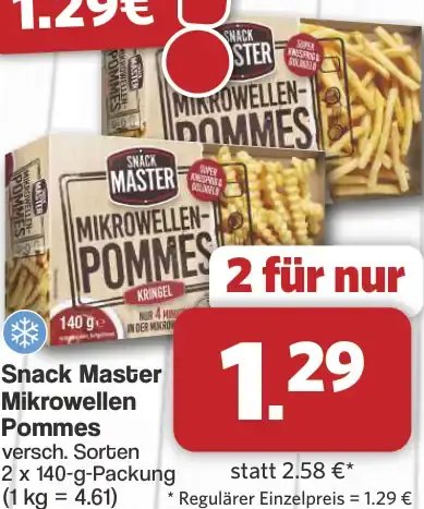Snack Master Mikrowellen Pommes