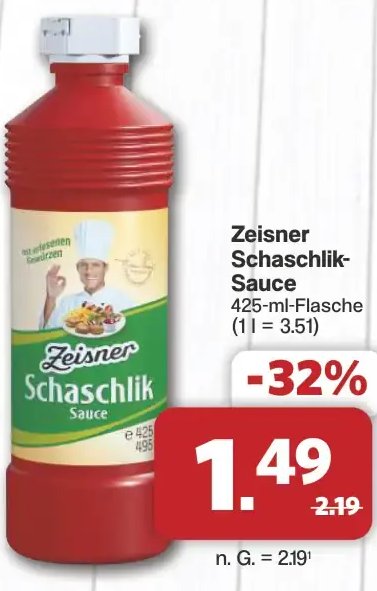 Zeisner Schaschlik-Sauce