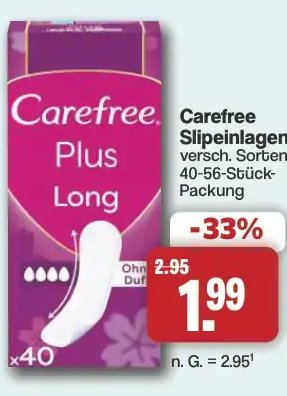Carefree Slipeinlagen