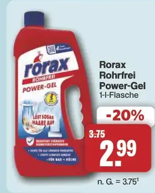 Rorax Rohrfrei Power-Gel