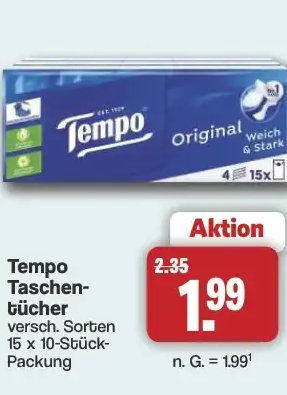 Tempo Taschen-tücher