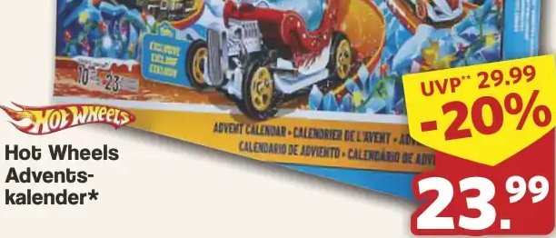 Hot Wheels Adventskalender*