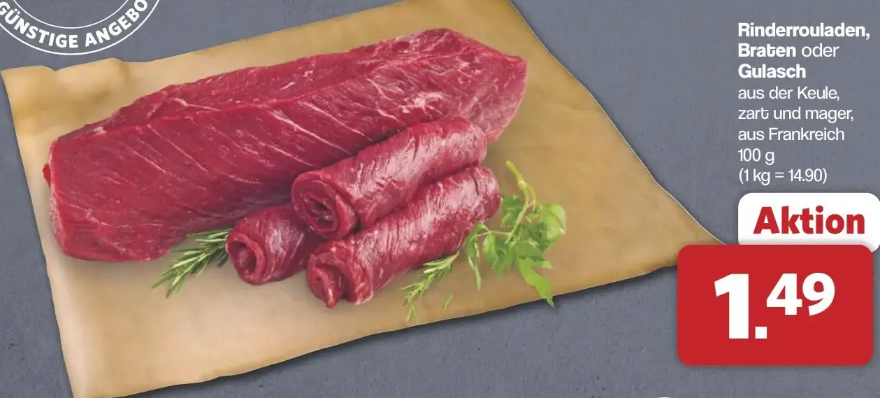 Rinderrouladen, Braten oder Gulasch