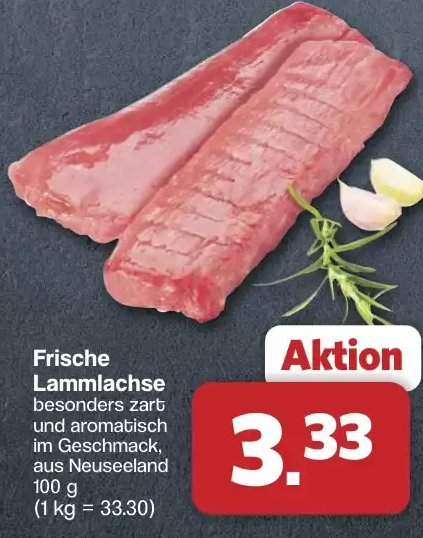 Frische Lammlachse