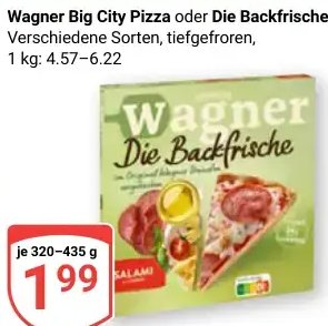 Wagner Big City Pizza oder Die Backfrische