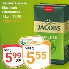 Jacobs Auslese klassisch Filterkaffee