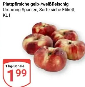Plattpfirsiche gelb-/weißfleischig