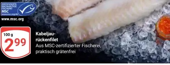 Kabeljau-rückenfilet