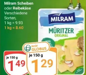 Milram Scheiben oder Reibekäse