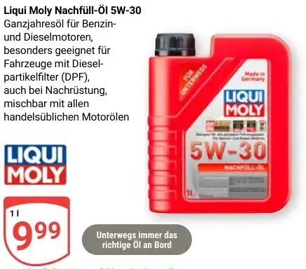 Liqui Moly Nachfüll-Öl 5W-30