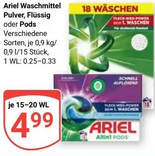 Ariel Waschmittel Pulver, Flüssig oder Pods
