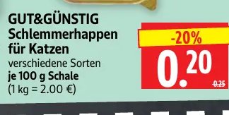 GUT&GÜNSTIG Schlemmerhäppchen für Katzen