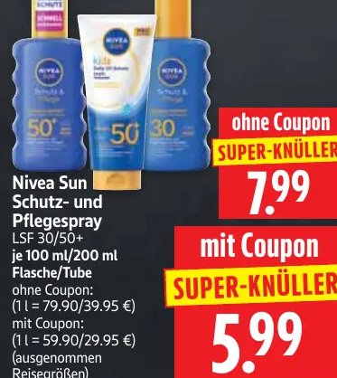 Nivea Sun Schutz- und Pflegespray