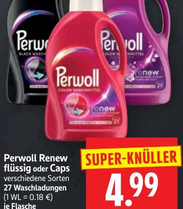 Perwoll Renew flüssig oder Caps