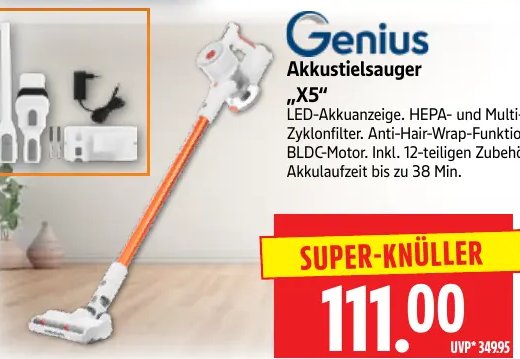 Genius Akkustielsauger „X5“